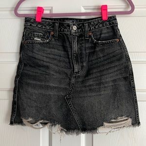 Abercrombie and Fitch black denim skirt
